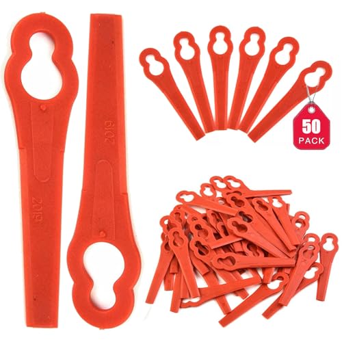 Moupaa 50 Stück Kunststoffklingen Ersatz für Stihl Polycut 2-2 3-2 FSA 45 FSA 57 40080071000 Rasenmäher Trimmer Rasenmäher Trimmer Werkzeuge Garten Rasenmäher Trimmer Klinge von Moupaa