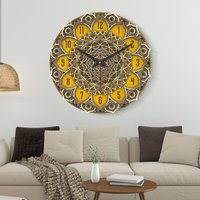 Mehrschichtige Wanduhr Aus Holz, Bunte Mandala Wanduhr, Wohndekoration Geschenk, Silent Sweep Holz Wanddekoration von MoureDesignArt