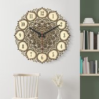 Mehrschichtige Wanduhr Aus Holz, Bunte Mandala Wanduhr, Wohndekoration Geschenk, Silent Sweep Holz Wanddekoration von MoureDesignArt