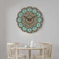 Mehrschichtige Wanduhr Aus Holz, Bunte Mandala Wanduhr, Wohndekoration Geschenk, Silent Sweep Holz Wanddekoration von MoureDesignArt