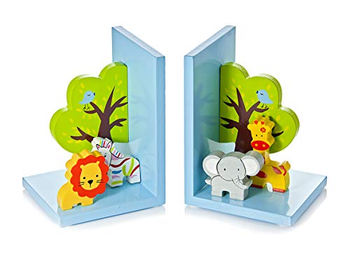 Mousehouse Gifts Kinder Baby Buchstützen aus Holz 3D Safari Jungle für Jungen und Mädchen Kinderzimmer von Mousehouse Gifts