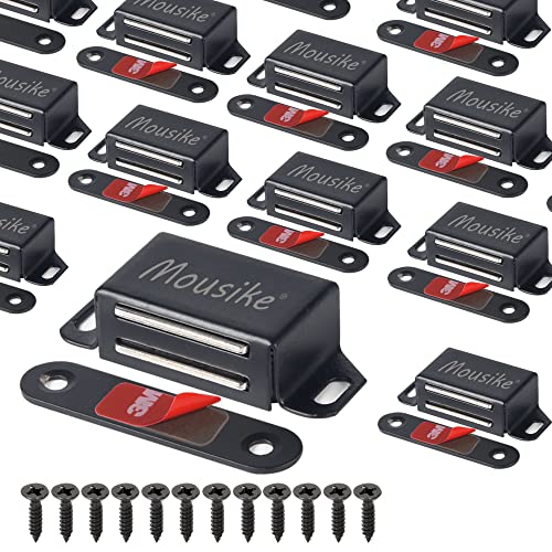 Mousike Schrankmagnete 15kg Edelstahl Magnetischer Türverschluss Magnetisch für Küchenschrank Kleiderschrank Schrank Schranktür Schubladenriegel (Schwarz 16er Pack)… von Mousike