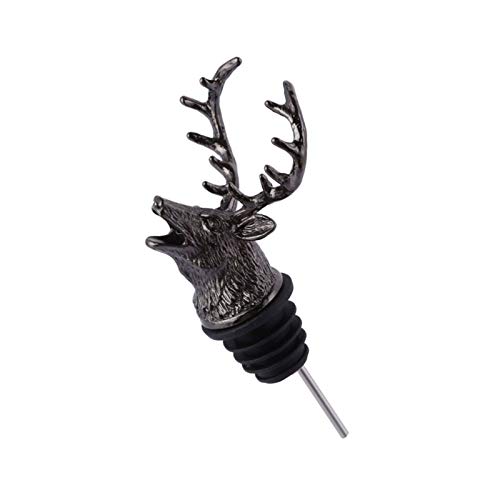 Mousyee Ausgießer Spirituosen, Ausgiesser Zinklegierungsgießer mit Starker Festigkeit Vintage Polierhirschkopf-Formgießer Langlebig und Nicht Leicht zu Verformen und Rostig für 18 mm-20 mm (Schwarz) Mousyee Ausgießer Spirituosen, Ausgiesser Zinklegierungsgießer mit Starker Festigkeit Vintage Polierhirschkopf-Formgießer Langlebig und Nicht Leicht zu Verformen und Rostig für 18 mm-20 mm (Schwarz) von Mousyee