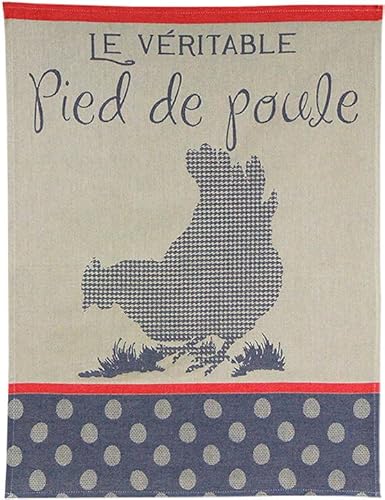 Moutet Torchon Küchenhandtuch Geschirrtuch Handtuch, hochwertige Baumwolle in Frankreich gewebt, limitiertes Motiv Le véritable pied de Poule von Moutet