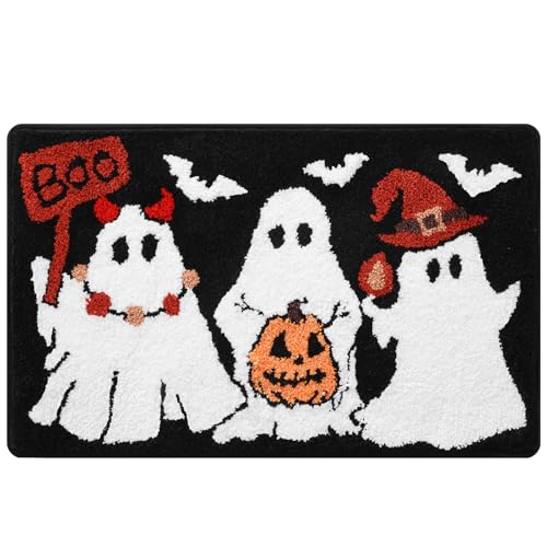 Geister-Badematte, 50,8 x 81,3 cm, weich und saugfähig, getuftet, Halloween-Badezimmerteppich, rutschfest, waschbar, Halloween-Badezimmerteppich, Urlaubsdekorationen Geister-Badematte, 50,8 x 81,3 cm, weich und saugfähig, getuftet, Halloween-Badezimmerteppich, rutschfest, waschbar, Halloween-Badezimmerteppich, Urlaubsdekorationen von Moutina