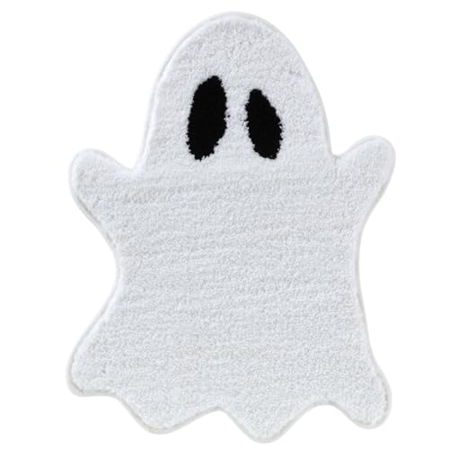 Gruseliger Geister-Badezimmerteppich, 58 x 71 cm, weich und saugfähig, getuftet, niedlich, Halloween-Badematte, rutschfest, waschbar, Halloween-Badezimmerteppich, Urlaubsdekorationen Gruseliger Geister-Badezimmerteppich, 58 x 71 cm, weich und saugfähig, getuftet, niedlich, Halloween-Badematte, rutschfest, waschbar, Halloween-Badezimmerteppich, Urlaubsdekorationen von Moutina