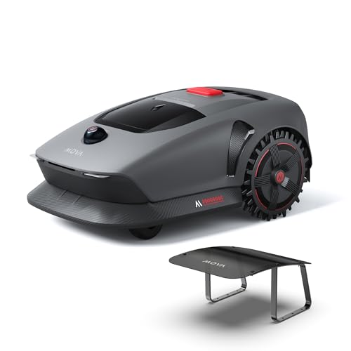 MOVA 1000, Mähroboter 3D-LiDAR kabellose Einrichtung & genaue Kartierung bis 1.000 m², Smarte Hindernisvermeidung, App-Steuerung, Verbesserte Geländeräder, U-förmiges Schneiden, Schnelles Laden von Mova