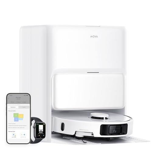 Mova P50 Ultra Saugroboter mit flexiblem Wischmopp, 19.000 Pa Saugkraft, Ecken- und Kantenreinigung, automatische Reinigung von Wischmopp und Waschbrett bei 75 ℃, automatische Leerung & Nachfüllung Mova P50 Ultra Saugroboter mit flexiblem Wischmopp, 19.000 Pa Saugkraft, Ecken- und Kantenreinigung, automatische Reinigung von Wischmopp und Waschbrett bei 75 ℃, automatische Leerung & Nachfüllung von Mova