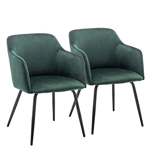 Amazon-Marke: Movian Brado, Esszimmerstühle, 2 Stück, Maße: 55 W x 58.8 D x 77 H cm, Dunkelgrün von Movian