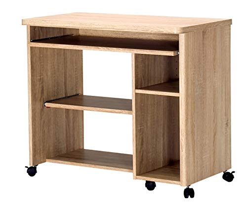 Amazon Marke - Movian Severn - Mobile Arbeitsstation, 89 x 48 x 76 cm, Farbe: Sonoma Eiche von Jahnke