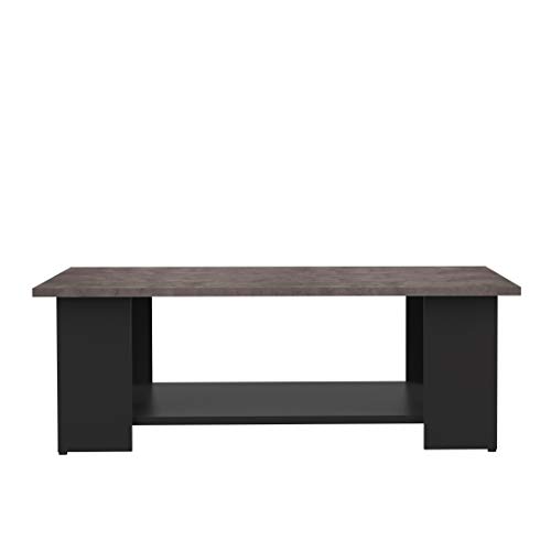 Amazon-Marke: Movian Couchtisch, rechteckig, 67 x 89 x 30.5 cm, Rückseite mit Beton-farbener Platte von Movian