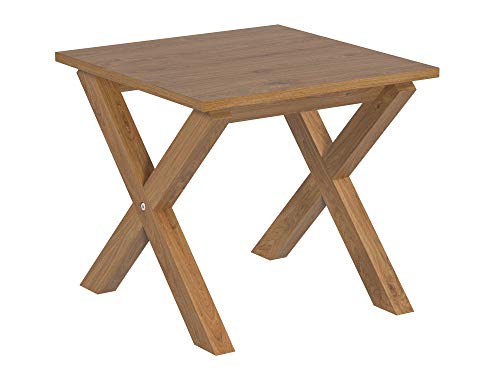 Amazon-Marke: Movian Beistelltisch, Rechteckig, 50 x 50 x 45 cm, Natürliche Eiche massiv / mitteldichte Faserplatte / Eichenfurnier / Okoumé-Furnier von Movian