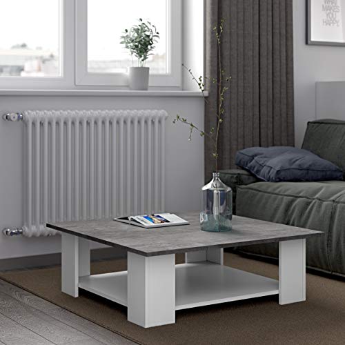 Amazon-Marke: Movian Quadratisch Couchtisch 67 x 89 x 30.5 cm, Weiß und Beton Amazon-Marke: Movian Quadratisch Couchtisch 67 x 89 x 30.5 cm, Weiß und Beton von Symbiosis