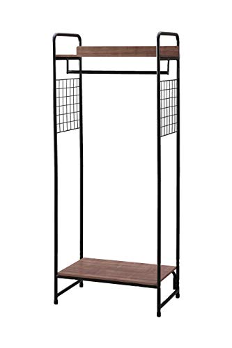 Iris Ohyama, Kleiderständer, Garderobe, Garderobenständer, Stabile Regale, Einfache Montage, Mehrzweck, Design, Büro, Eingang, Schlafzimmer, Wohnzimmer - Metal Garment rack - PI-B4 - Schwarz von Iris Ohyama