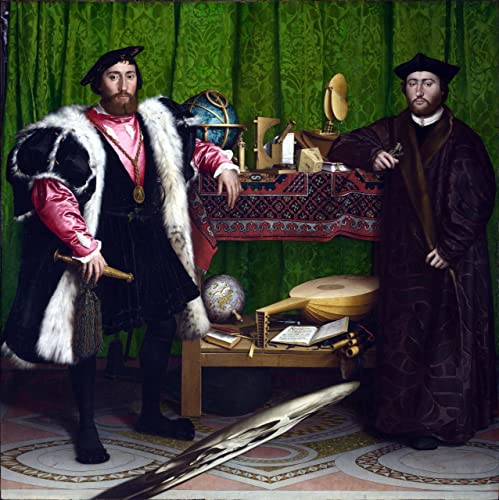 HOLBEIN Hans the Younger The Ambassadors Poster A3 - Filmkunstposter in verschiedenen Größen für Wohn- oder Schlafzimmerideen. Randlose Kultfilmbilder, klassische ikonische 70er, 80er, 90er Jahre, Vi von Movie Posters