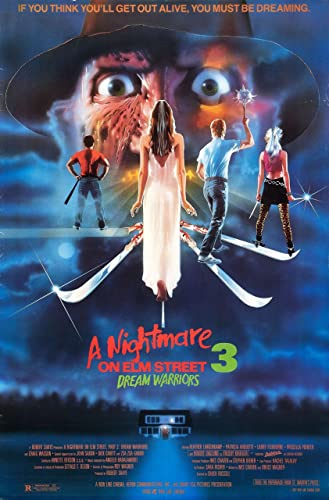 Nightmare on Elm Street 6 A4 Poster on Canvas - Filmkunstposter in verschiedenen Größen für Wohn- oder Schlafzimmerideen. Randlose Kultfilmbilder, klassische ikonische 70er, 80er, 90er Jahre, Vintage von Movie Posters