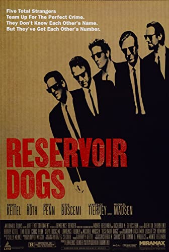 Reservoir Dogs A1 Poster on Canvas - Filmkunstposter in verschiedenen Größen für Wohn- oder Schlafzimmerideen. Randlose Kultfilmbilder, klassische ikonische 70er, 80er, 90er Jahre, Vintage-Retro-Wand von Movie Posters