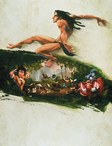 Tarzan 2 A1 Poster on Canvas - Filmkunstposter in verschiedenen Größen für Wohn- oder Schlafzimmerideen. Randlose Kultfilmbilder, klassische ikonische 70er, 80er, 90er Jahre, Vintage-Retro-Wanddekora von Movie Posters