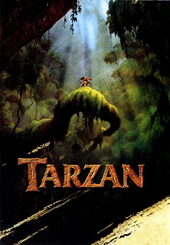 Tarzan Poster A4 - Filmkunstposter in verschiedenen Größen für Wohn- oder Schlafzimmerideen. Randlose Kultfilmbilder, klassische ikonische 70er, 80er, 90er Jahre, Vintage-Retro-Wanddekoration, Bilder von Movie Posters