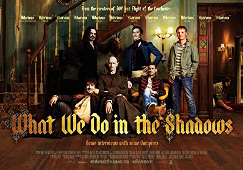 WHAT WE DO IN THE SHADOWS 2015 2 Poster A2 - Filmkunstposter in verschiedenen Größen für Wohn- oder Schlafzimmerideen. Randlose Kultfilmbilder, klassische ikonische 70er, 80er, 90er Jahre, Vintage-Re von Movie Posters