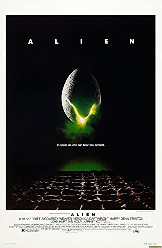 alien MAXI Poster on Canvas - Filmkunstposter in verschiedenen Größen für Wohn- oder Schlafzimmerideen. Randlose Kultfilmbilder, klassische ikonische 70er, 80er, 90er Jahre, Vintage-Retro-Wanddekorat von Movie Posters