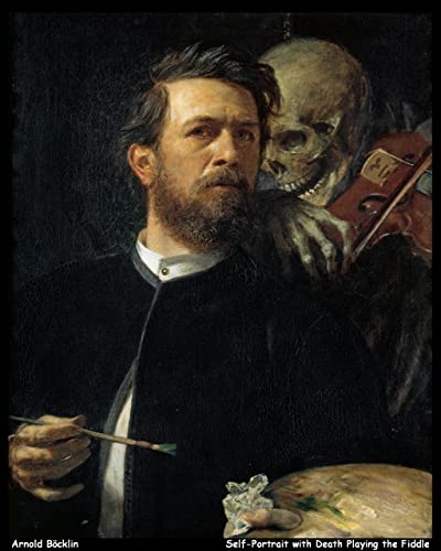 arnold bcklin self portrait with death playing the fiddle 11245883344 o 1 A1 Poster on Canvas - Filmkunstposter in verschiedenen Größen für Wohn- oder Schlafzimmerideen. Randlose Kultfilmbilder, klas von Movie Posters
