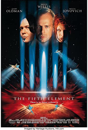 the fifth element 2 Poster A2 - Filmkunstposter in verschiedenen Größen für Wohn- oder Schlafzimmerideen. Randlose Kultfilmbilder, klassische ikonische 70er, 80er, 90er Jahre, Vintage-Retro-Wanddekor von Movie Posters