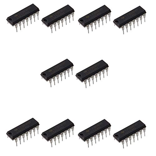 Movilideas - 10 Stück LM324N LM324 324 Vierfach-Betriebsverstärker, 1 MHz, 14-Pin DIP14 von Movilideas