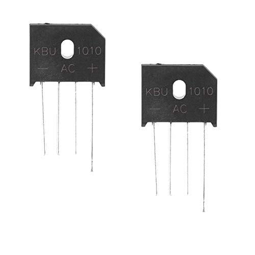 Movilideas - 2 Stück Brückengleichrichterdiode KBU1010 DIP-4 4 Pin 1000V 10A Movilideas - 2 Stück Brückengleichrichterdiode KBU1010 DIP-4 4 Pin 1000V 10A von Movilideas