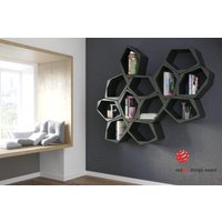 Modulare Regale | Hängeregal Schweberegal |Wabenregal Bücherregal Wandregal Regalsystem Build Aus Schadstofffreiem Epp - 12 Module von Movisi711