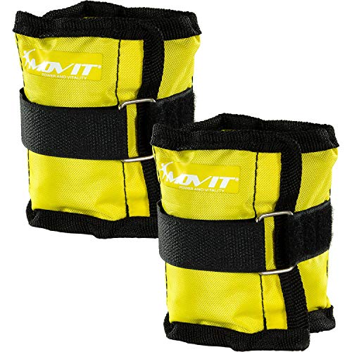 MOVIT 2er Set Gewichtsmanschetten für Hand- und Fußgelenke 2x 0,5kg Laufgewichte gelb von MOVIT