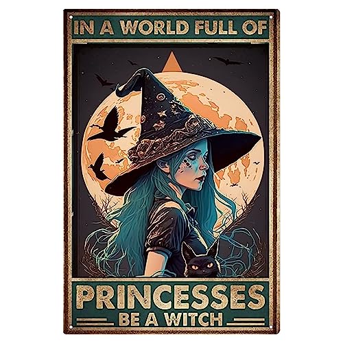 Movstrb Witch Tin Sign In A World Full Of Princesses Be A Witch Wall Decor Tin Sign Poster Painting Kitchen Bar Coffee Wall Decor Retro Poster 30,5 x 43,2 cm Movstrb Witch Tin Sign In A World Full Of Princesses Be A Witch Wall Decor Tin Sign Poster Painting Kitchen Bar Coffee Wall Decor Retro Poster 30,5 x 43,2 cm von Movstrb