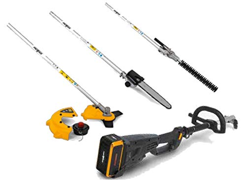 Mowox® EBC 40 Li MT Set 40V 4-in-1 Gartenpflege Multitool-Set mit Rasentrimmer, Motorsense, Kettensäge und Teleskop-Heckenschere (ohne Akku) von Mowox