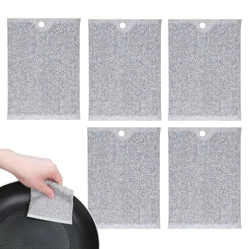 Draht Spültücher - 5er Set Drahtspülschwämme Für Küche,selbstentleerende Reinigungspads für Küche Spüle Obst Wasserhahn Herd Arbeitsplatte Draht Spültücher - 5er Set Drahtspülschwämme Für Küche,selbstentleerende Reinigungspads für Küche Spüle Obst Wasserhahn Herd Arbeitsplatte von Moxeupon