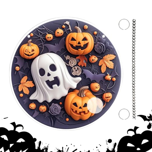 Halloween Dekoschild,Rundes Acrylschilder Halloween | Gothic Festdekoration Hängbar Deko Für Schlafzimmer Vordach Wand Landhausstil Kamin Fenster Halloween Dekoschild,Rundes Acrylschilder Halloween | Gothic Festdekoration Hängbar Deko Für Schlafzimmer Vordach Wand Landhausstil Kamin Fenster von Moxeupon