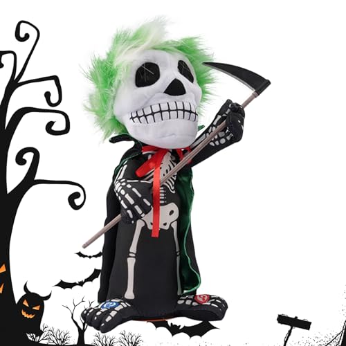 Halloween Skelett Spielzeug,Bewegliches Skelett Mit Leuchtenden Augen | Mit Sound-Effekt Und Leuchtenden Augen Als Deko Für Hausparty Gruselhaus Festaktivitäten Innenbereich Halloween Skelett Spielzeug,Bewegliches Skelett Mit Leuchtenden Augen | Mit Sound-Effekt Und Leuchtenden Augen Als Deko Für Hausparty Gruselhaus Festaktivitäten Innenbereich von Moxeupon