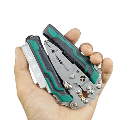 Moxeupon Aderendzange - Robuste Elektriker Kabelzange zum Crimpen,Ergonomische Rostbeständige Vielseitige Rutschfeste Abisolierzange für Industrieausrüstung von Moxeupon