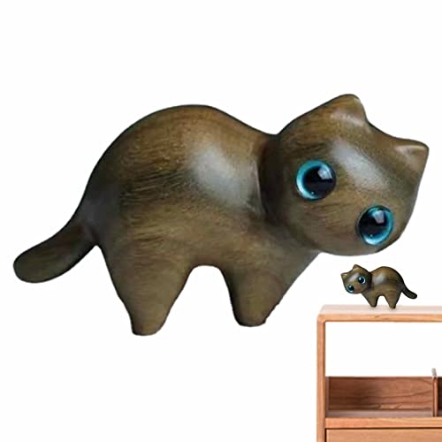 Moxeupon Aus Geschnitzte Katze, Glatte, Von Hand Geformte Holzkatze, Kleine Süße Katzen-Holzskulpturen, Handgefertigtes,Kleine Niedliche Katzen-Holzskulpturen-Statue Moxeupon Aus Geschnitzte Katze, Glatte, Von Hand Geformte Holzkatze, Kleine Süße Katzen-Holzskulpturen, Handgefertigtes,Kleine Niedliche Katzen-Holzskulpturen-Statue von Moxeupon