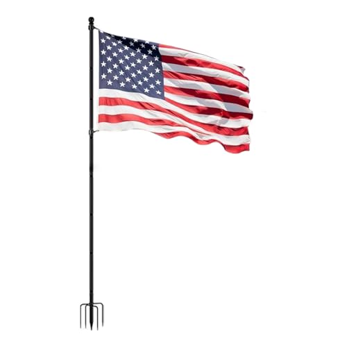 Moxeupon Boden-Fahnenmast Für Außenbereich Haus - Robuste Befestigung Für Flaggenstangen | Robuste Haushalts Flaggenstange Für Garten Hof Eingangsbereich von Moxeupon