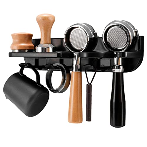 Moxeupon Espresso Tamper Halter Station, Kaffee Siebträger Wandregal No-Punch Hanging Tools Wall Organizer Für Die Meisten Kaffee-Siebträgerhalter von Moxeupon