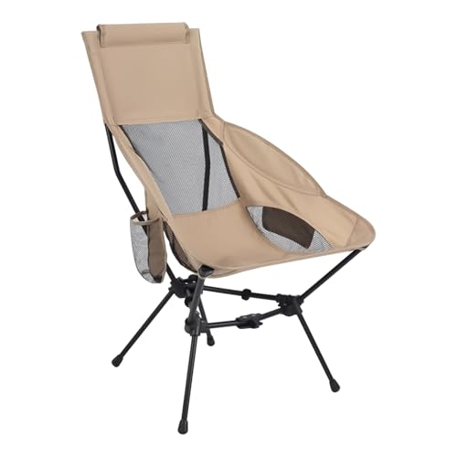 Moxeupon Klappstühle für außen, Campingstühle - Strandfischereistuhl,Faltbarer Ultra -Leichter kompakter Sitz mit Kopfhilfe für das Wanderungsfischerei -Fischereispicknick von Moxeupon