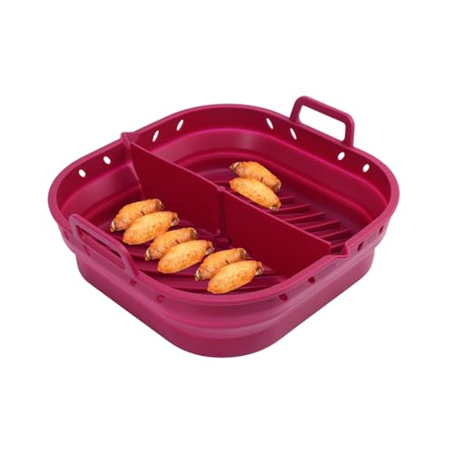 Moxeupon Rechteckiger hitzebeständiger Korb, zusammenklappbarer Airfryer-Einsatz - Antihaftbeschichtete, spritzwassergeschützte Heißluftfritteusen-Backform,Airfryer-Einsätze mit höherem Rand sind Moxeupon Rechteckiger hitzebeständiger Korb, zusammenklappbarer Airfryer-Einsatz - Antihaftbeschichtete, spritzwassergeschützte Heißluftfritteusen-Backform,Airfryer-Einsätze mit höherem Rand sind von Moxeupon