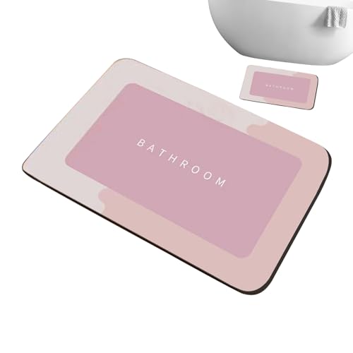 Moxeupon Saugfähige Badematte - Absorbierende Duschmatte | Waschbare Schnelltrocknende Anti-Rutsch Unterlage mit Kieselgur für Küchenspüle & Wellnessbereich, Wasserdicht & Langlebig von Moxeupon
