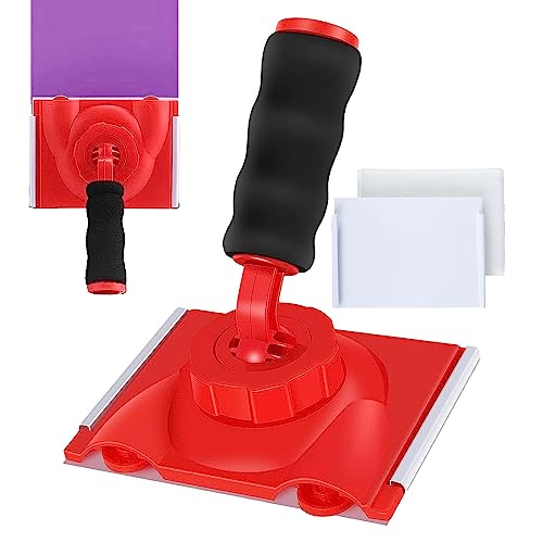 Moxeupon Trim Paint Edger,Wand-Eckpad-Trimmer Handheld Brush Tool Für Decke, Bürsten, Malzubehör Mit Einstellbarem Winkel Für Dec, Türen, Zierleisten Und Fußleisten von Moxeupon