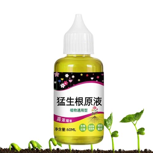 Moxeupon Wurzelaktivator,Pflanzen Wachstumsförderer 60ml | Flüssiger Organischer Wirksamer Wachstumsförderer Für Blumen Obstbäume Rasen Garten Innenbereich Außenbereich von Moxeupon
