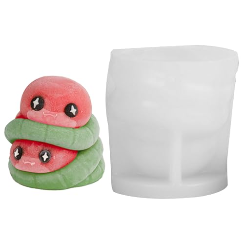 Schlange Silikonform,3D Fondant Form Schlangen - Tierform für Epoxy Ton Kekse Seife Kerzen Cupcakes,Backen Basteln Handwerk Projekte von Moxeupon
