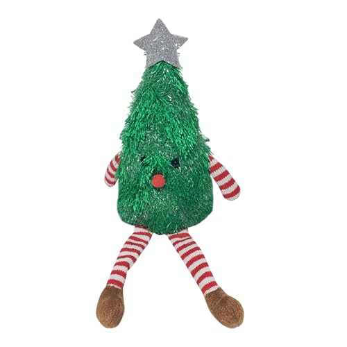 Weihnachts Stofftiere | Cartoon Baum Mädchen Plüschtier Figur | Weiche Festliche Figuren Deko Spielzeit Geschenk Für Kinder Zuhause Reise Wohnaccessoire von Moxeupon