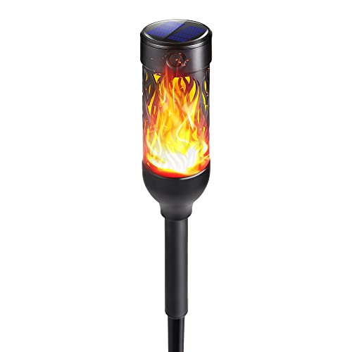Moxled Solarlampen für Außen Garten, 1 Stück Solar Fackeln mit Realistischer Flammeneffekt, IP65 Wasserdicht Gartenfackeln Solarleuchten für Außen, Hinterhöfe, Gärten, Rasen Beleuchtung von Moxled
