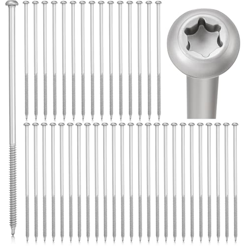 Moxweyeni Dachrinnenschrauben, Sternantriebsschrauben, langlebige Nägel zur Befestigung von Dachrinnen an Holzrinnen und zur Wartung (grau), 40 Stück von Moxweyeni
