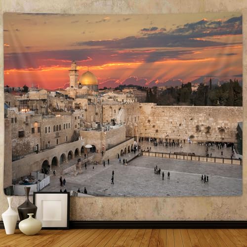 Westernwand Jerusalem City Tapisserie Kotel Sukkah Decor West Wailing Wandteppich für Schlafzimmer Wohnheim Büro Decke Zimmer Wandkunst Judentum Event Deocr Wandbehang Steinwand Decke Poster 152,4 x Westernwand Jerusalem City Tapisserie Kotel Sukkah Decor West Wailing Wandteppich für Schlafzimmer Wohnheim Büro Decke Zimmer Wandkunst Judentum Event Deocr Wandbehang Steinwand Decke Poster 152,4 x von Moyrisou